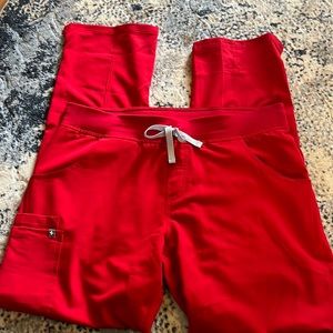figs Winning Red Kade scrub pants